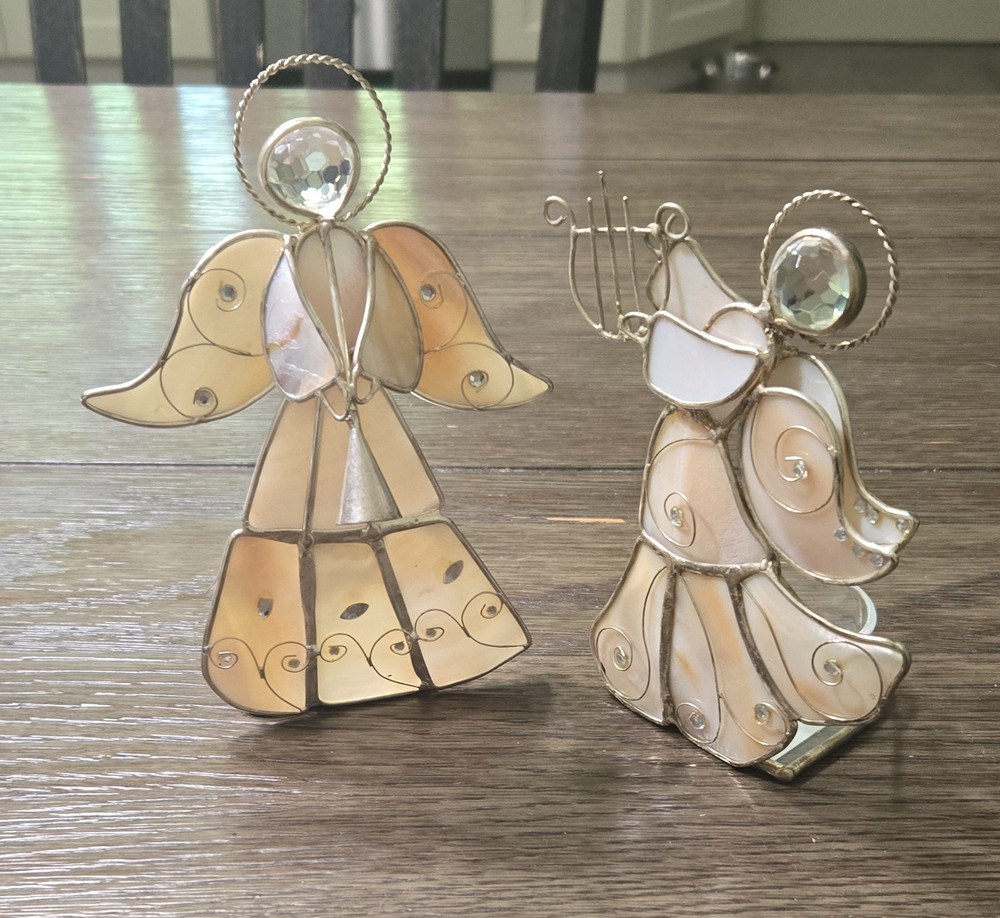 Set of 2 Angel Tea Light Candle Holders