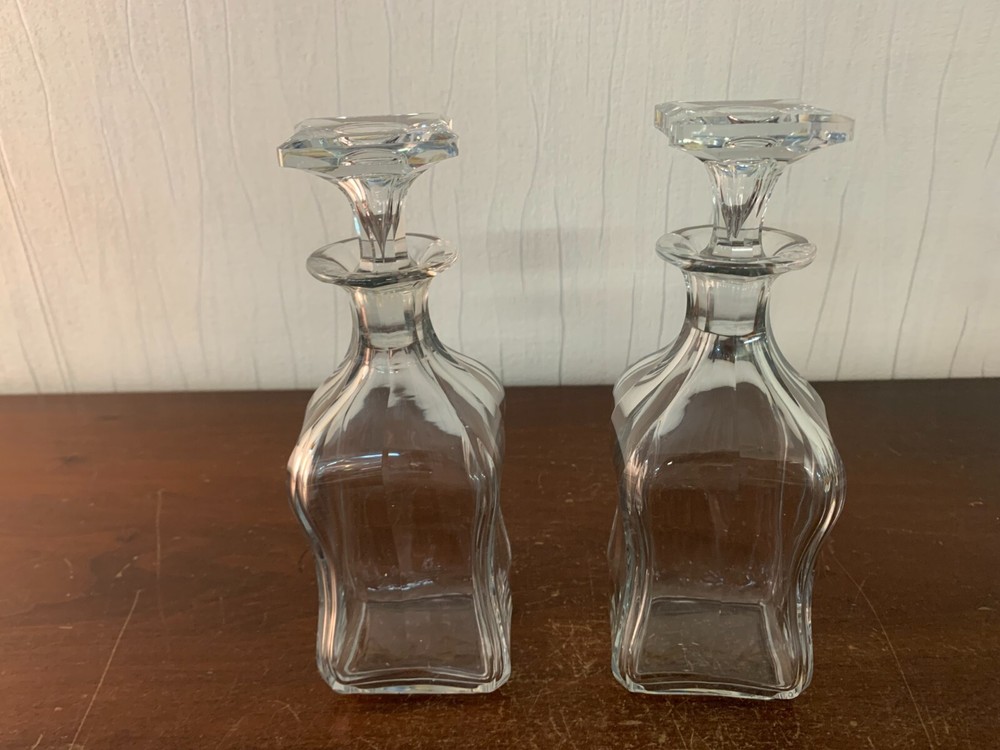 2 Crystal Liqueur Carafes (Price For 2)