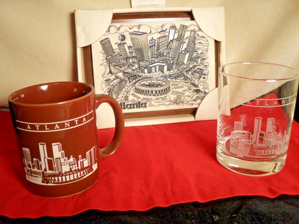 Atlanta Plaque & Mug Souvenirs - Salesman Samples From 1990's But NEW