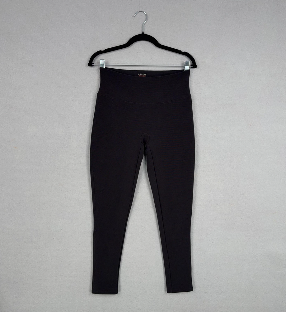 Assets By Spanx Leggings Womens Medium Black Red Hot Label Shaping High Waist