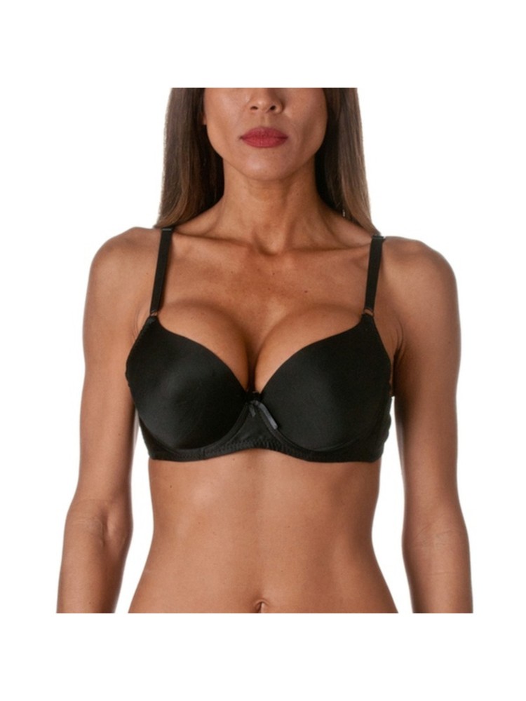 MAMIA Intimates Black Bow Accented U-Back Full Coverage Bra 34C
