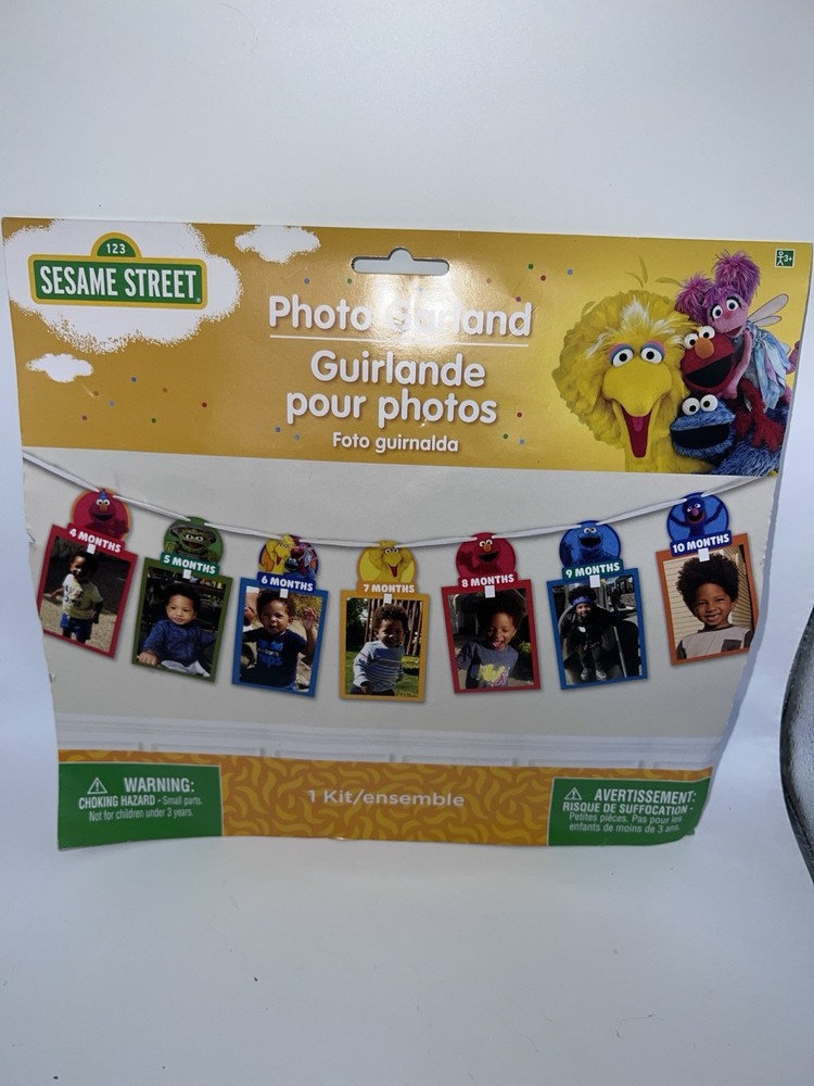 Sesame Street Photo Banner Set for Kids Parties 12ft Multicolor Decor New Sealed