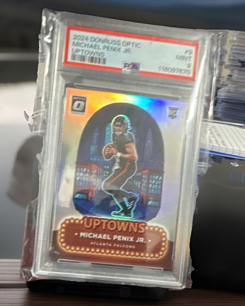 2024 Panini Donruss Optic Uptowns Michael Penix Jr Falcons RC #9 PSA 9