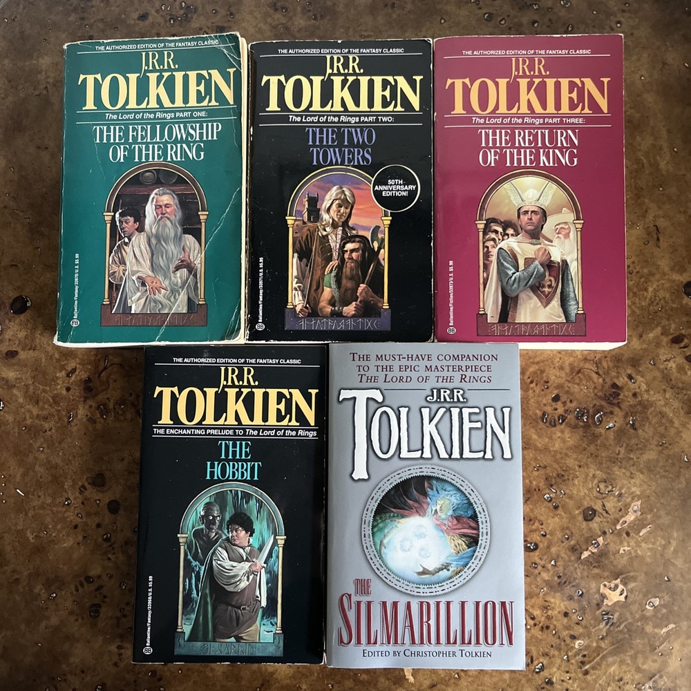 Lord of the Rings, Hobbit, Silmarillion J.R.R. Tolkien—Ballantine Paperback Lot