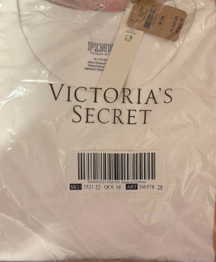 PINK Victoria’s Secret White Crop Top
