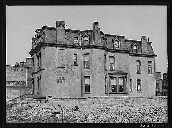 Photo:Apartment house in Negro section of Chicago, Illinois