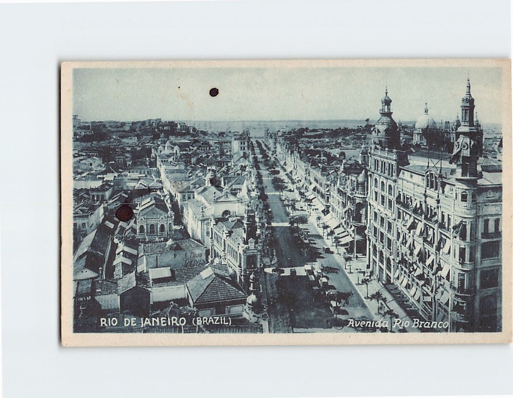 Postcard Avenida Rio Branco Rio de Janeiro Brazil