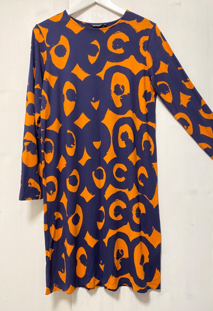 RARE Marimekko Huuhkatti Womens Dress Tunic Size M Multicolor Viscose Elastane