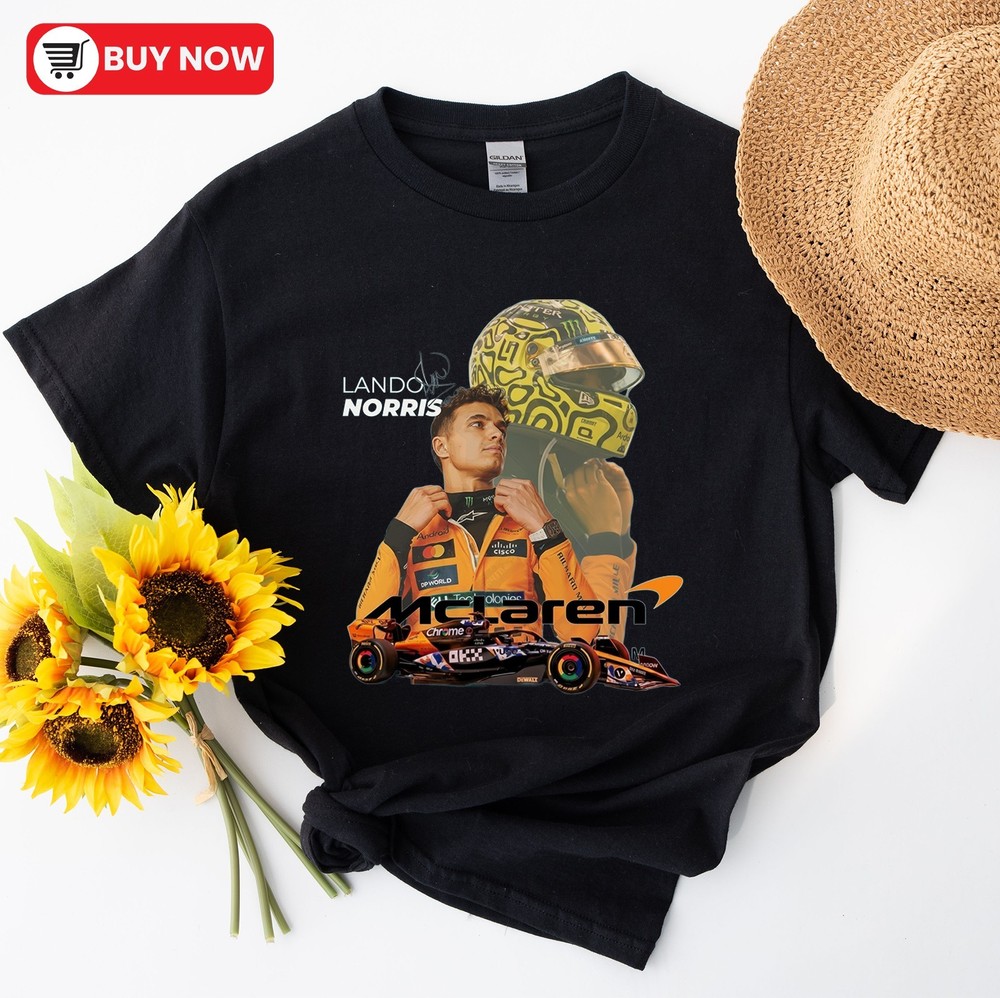 Lando Norris Formula 1 Shirt, Lando Norris 4 Signature TShirt - Full Size