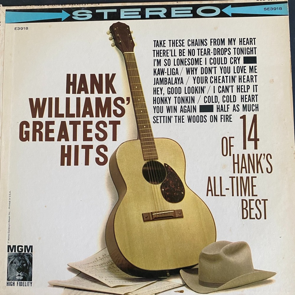 Hank Williams – Greatest Hits LP Record MGM Country Folk STEREO 33 RPM