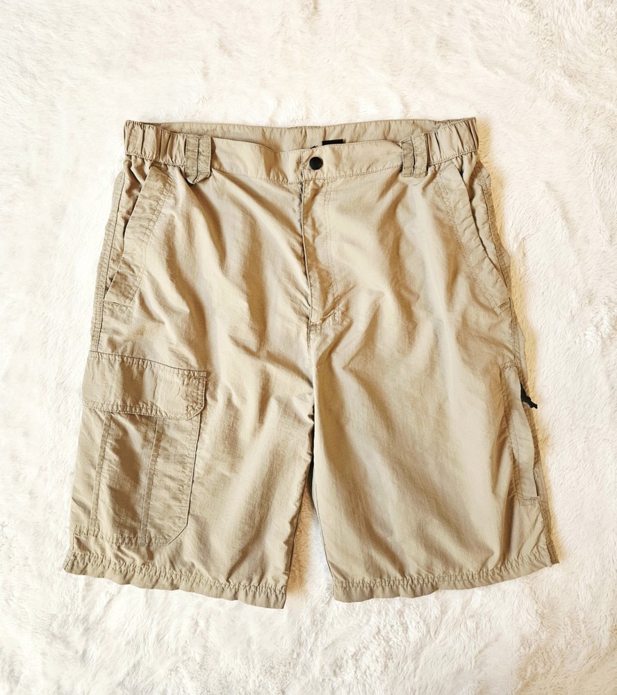 Cascade Sport Men's Light Cargo Shorts Beige Khaki Size 36