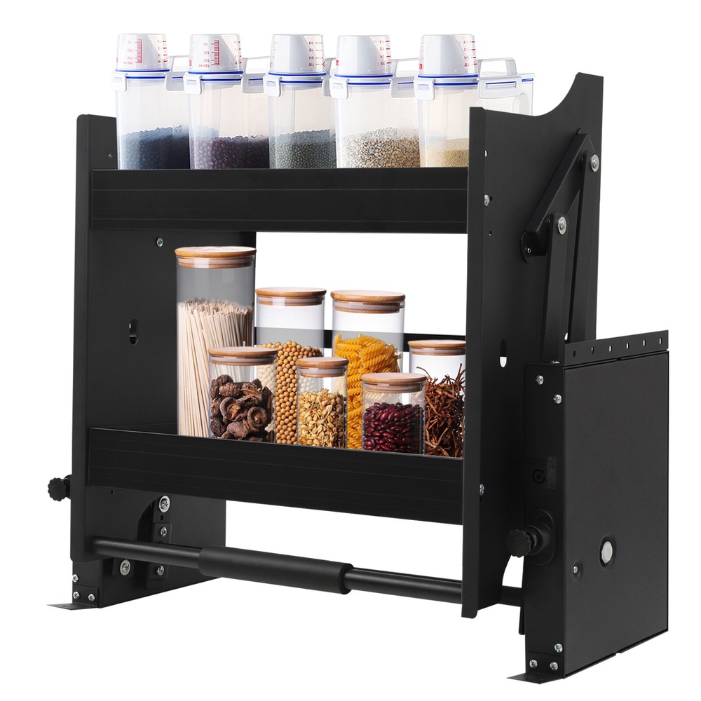 2-Tier Pull-Out Shelf Cabinet Shelf Drop Down Shelf Kitchen Pull-Down Cabinet