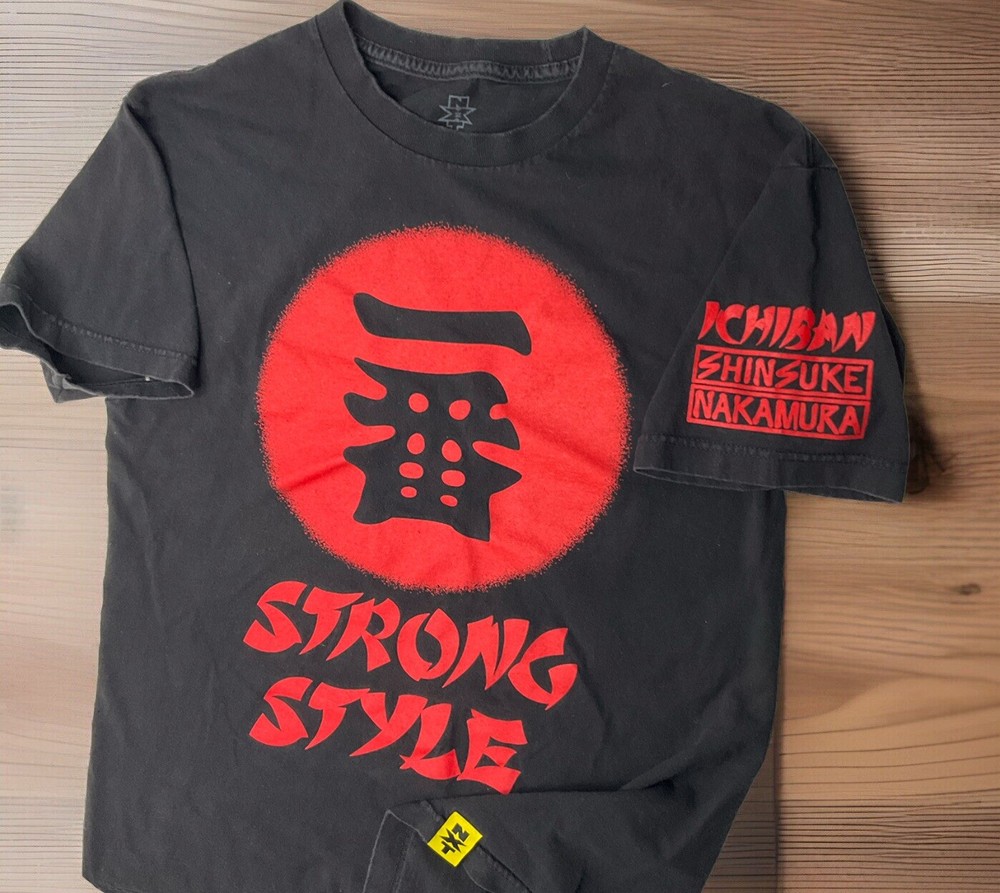 NXT WWE Shirt Men Sz M Shinsuke Nakamura Strong Style Ichiban Graphic Tee