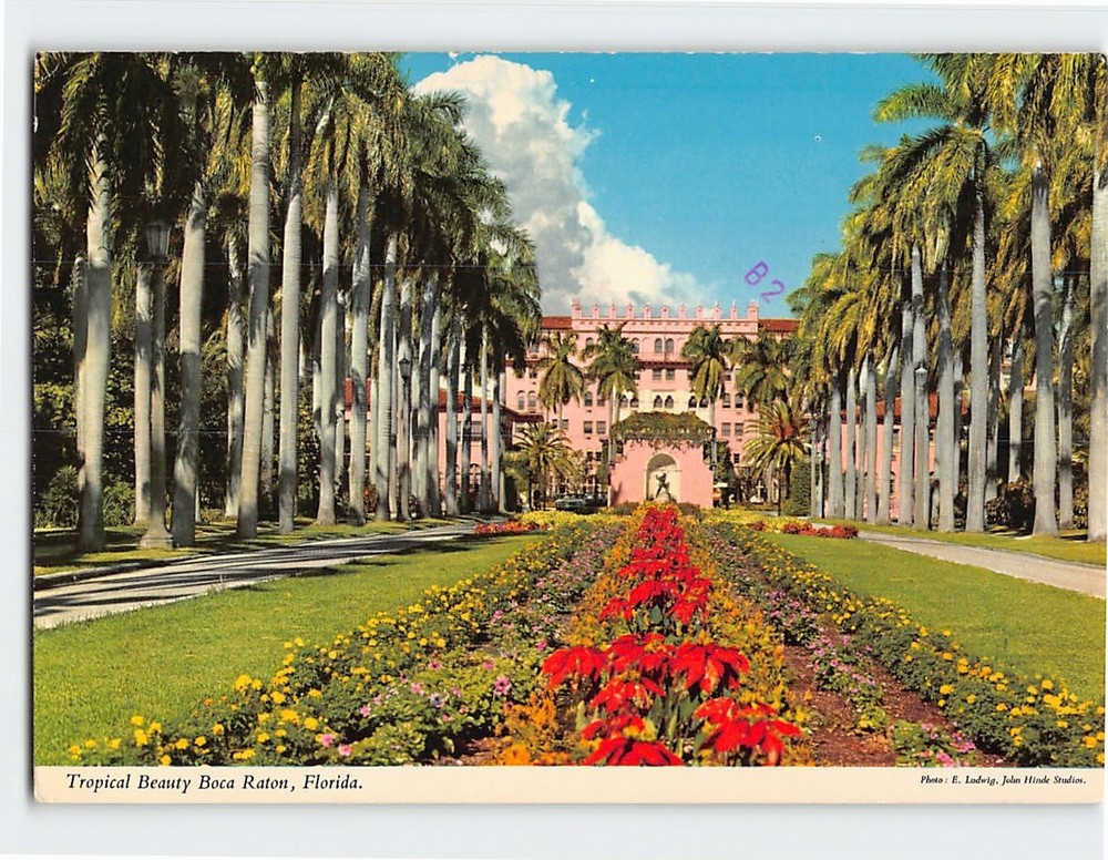 Postcard Tropical Beauty Boca Raton Florida USA