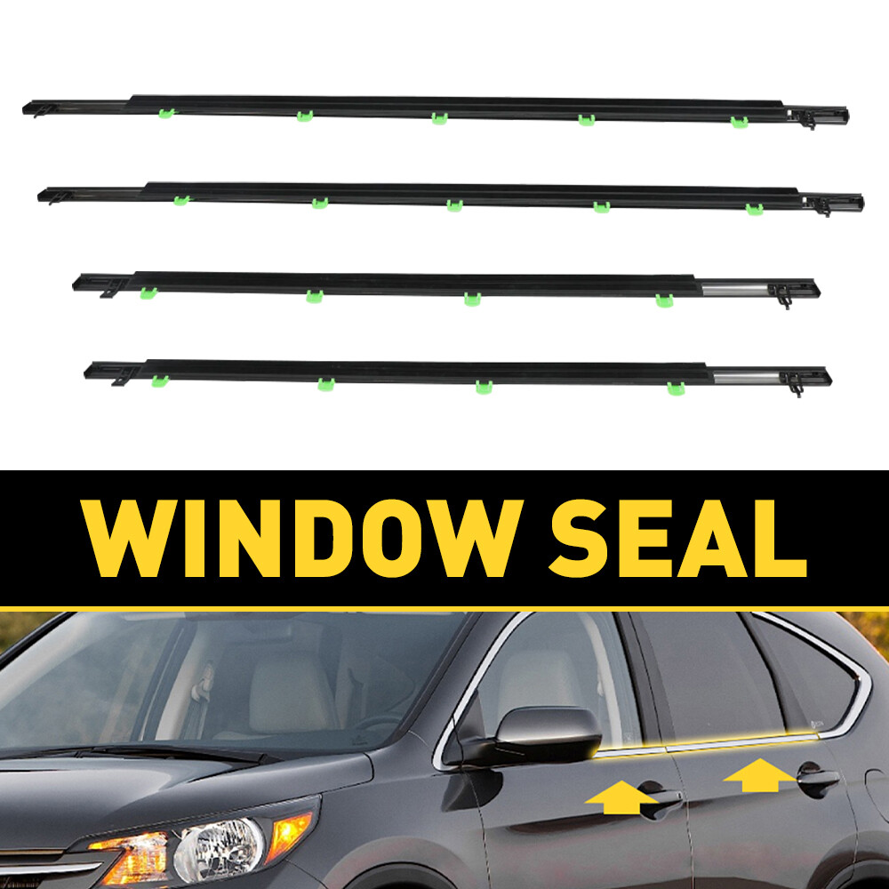 4x Weatherstrip Window Moulding Trim Seal Belt For Honda CR-V 2007-2011 2008