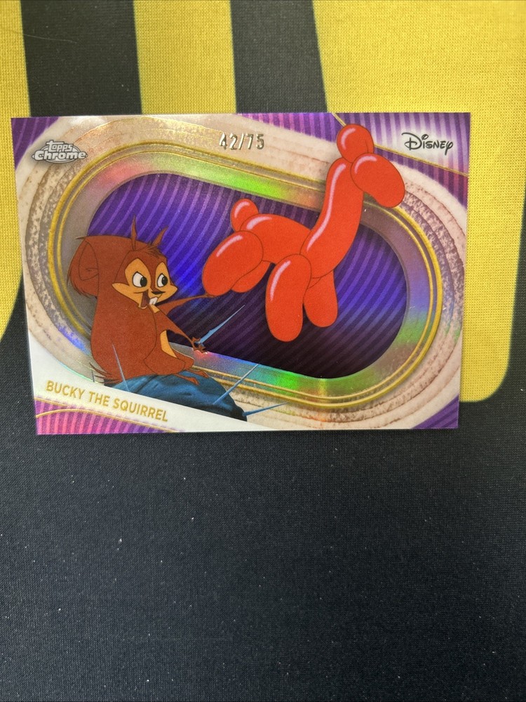 2025 Topps Chrome Disney Bucky The Squirrel /75 Purple