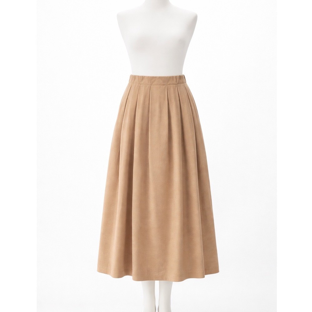 Vintage Orvis Pleated Skirt Womens Tan Elastic Back Belt Loops Fishing USA Made