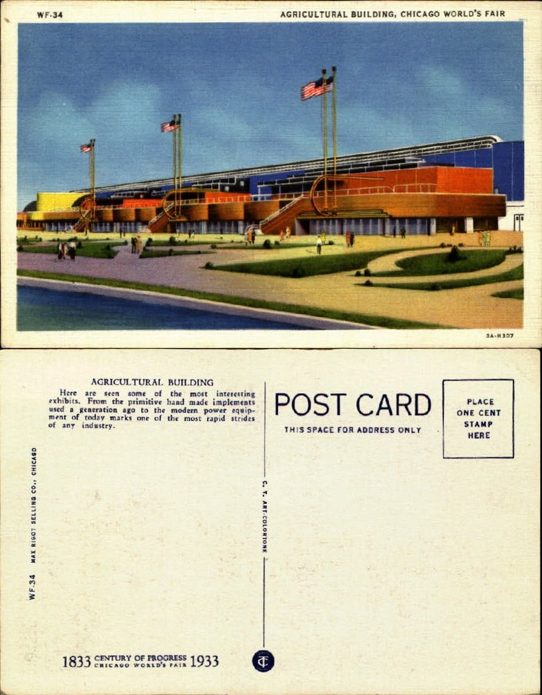 Agricultural Building ~ Chicago World's Fair ~ 1933 Century of Progress