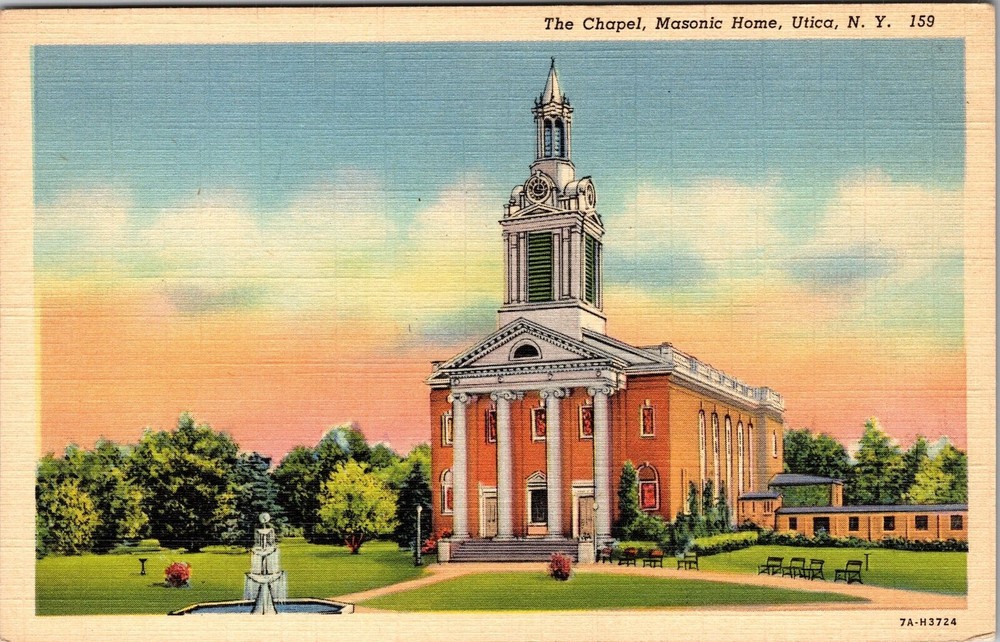 Utica NY-New York, Masonic Home Chapel, Vintage Postcard