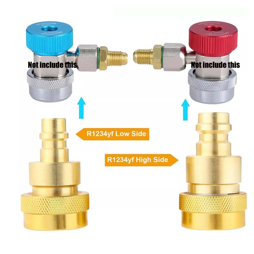 R134A to R1234YF Quick Couplers Kit Adapter Adjustable High Low Side Connection