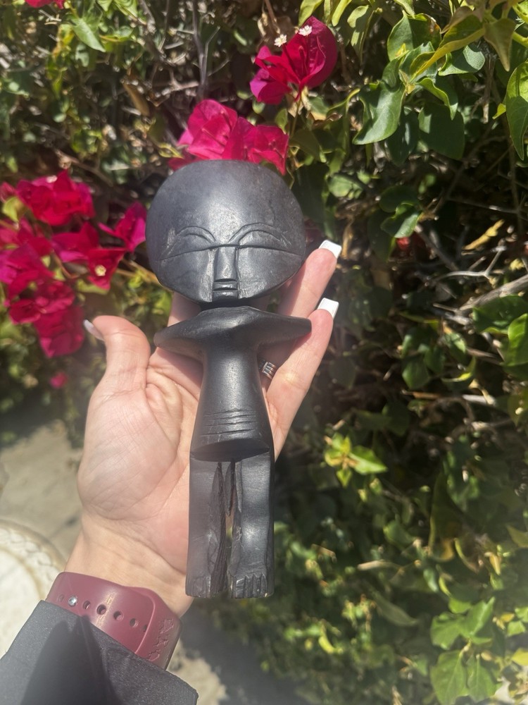 Ashanti Akua’ba Fertility Doll African Tribal Art Wood Hand Carved.