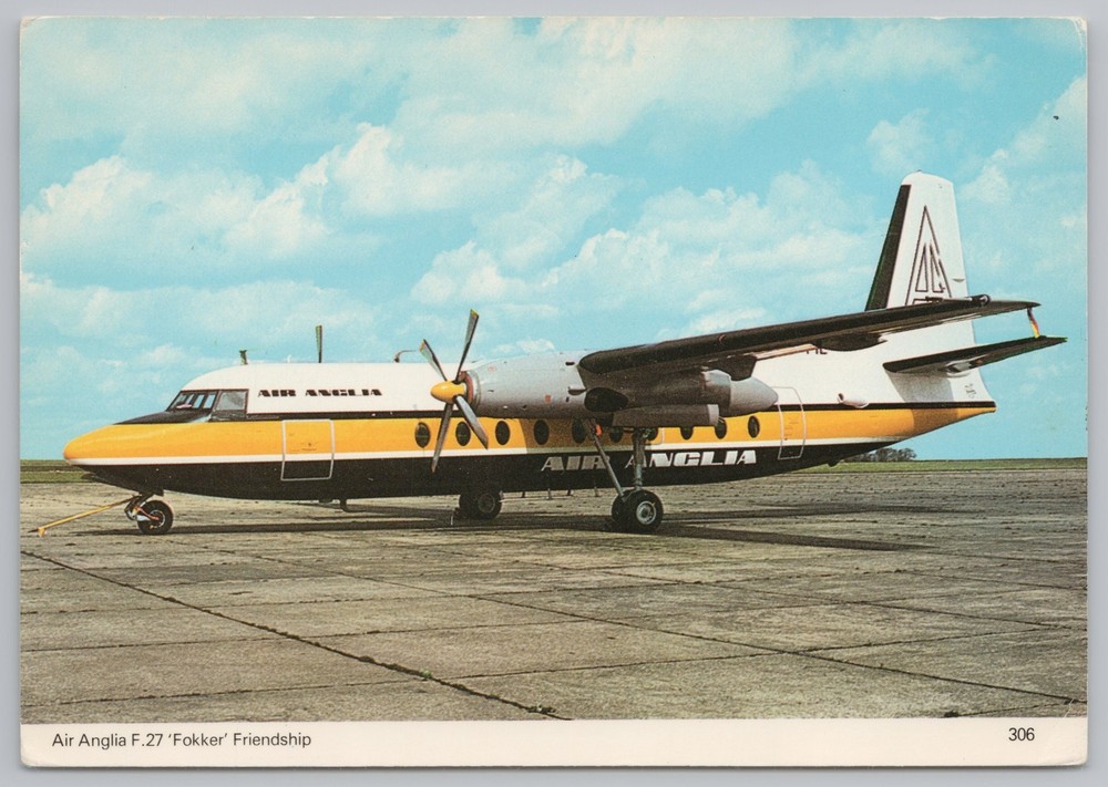 Air Anglia~Fokker Friendship~F.27 Plane~Charles Skilton & Fry Pub~Continental PC