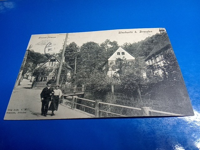 Postcard - Wachwitz near Dresden, Grundstraße - 1907