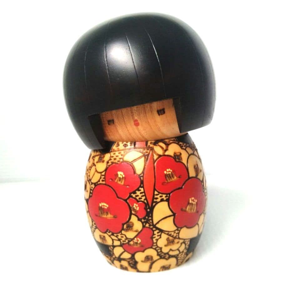 Takamizawa Kazuo Kokeshi Doll Antique Showa Retro Japanese Handcrafted 16cm