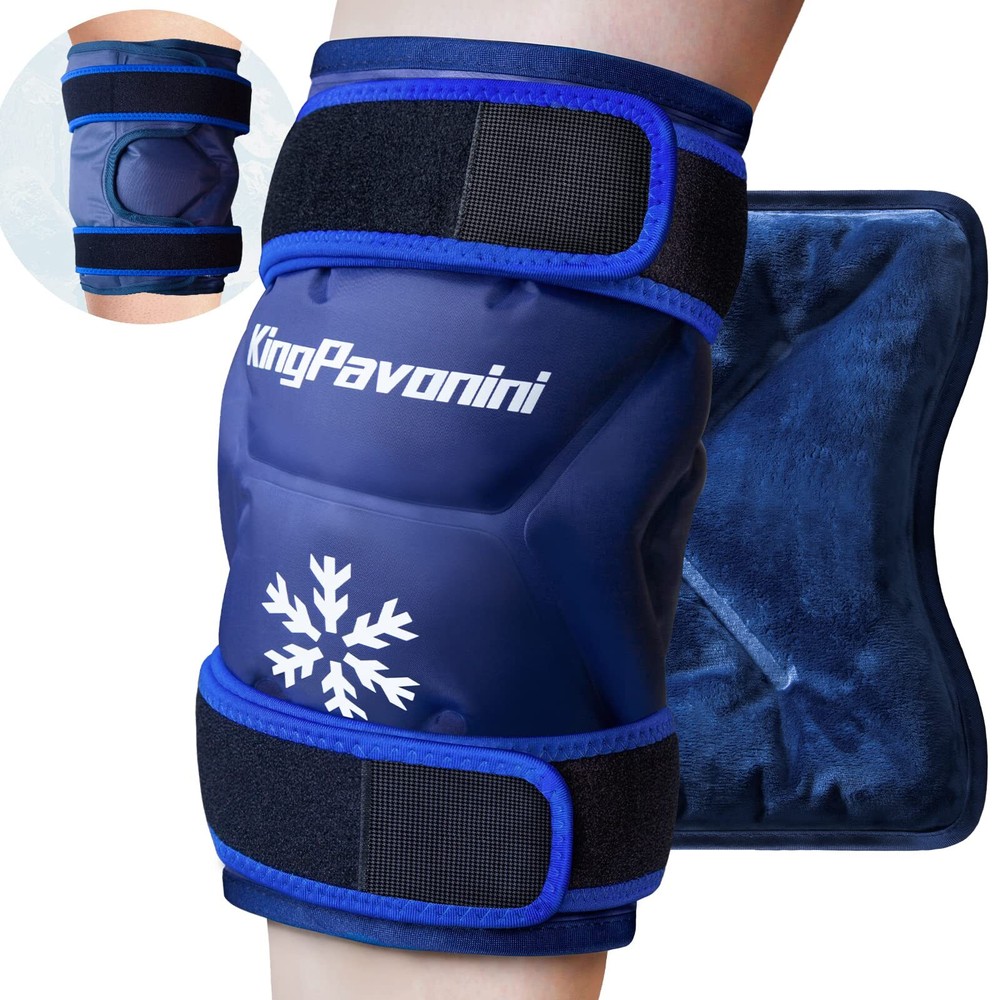 XXL Ice Pack Wrap Around Entire Knee After Surgery, Reusable Gel Large Ice Pa...