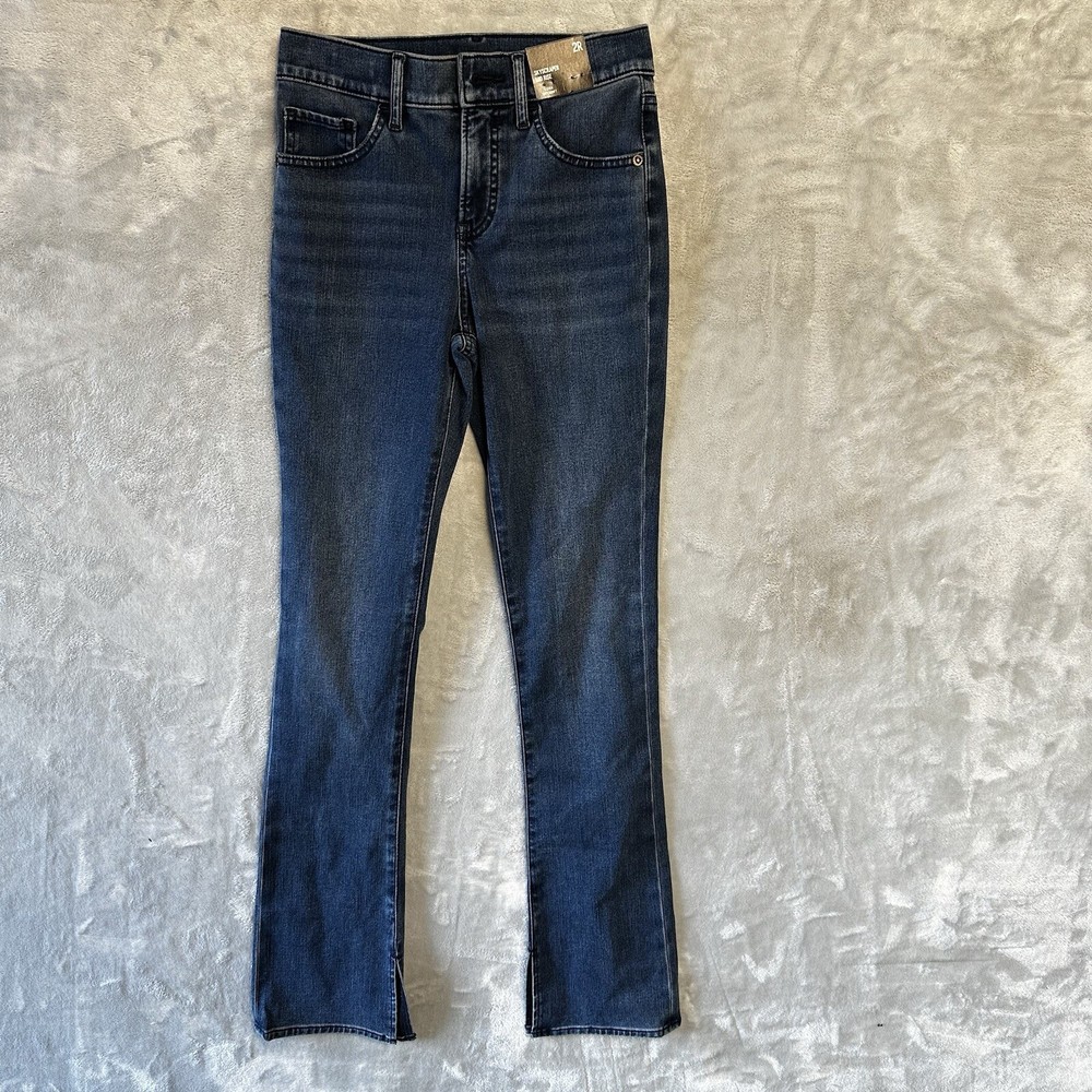 Express Skyscraper Mid Rise Womens Blue Jeans Size 2