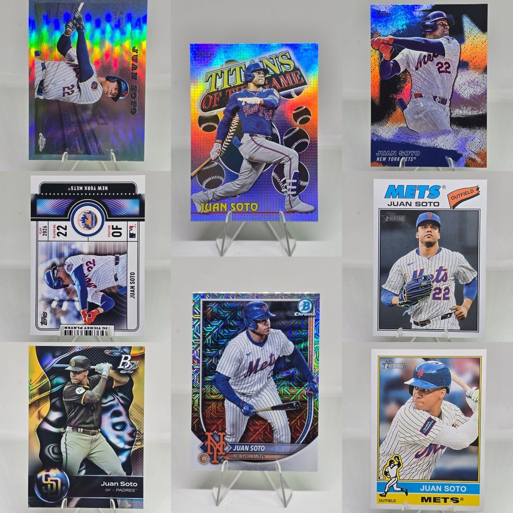 Juan Soto New York Mets 8 Card Lot 2025 Topps Inserts All Different