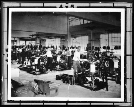 View Of Men At Work In A Los Angeles Garment Factory 1928 California Old Photo