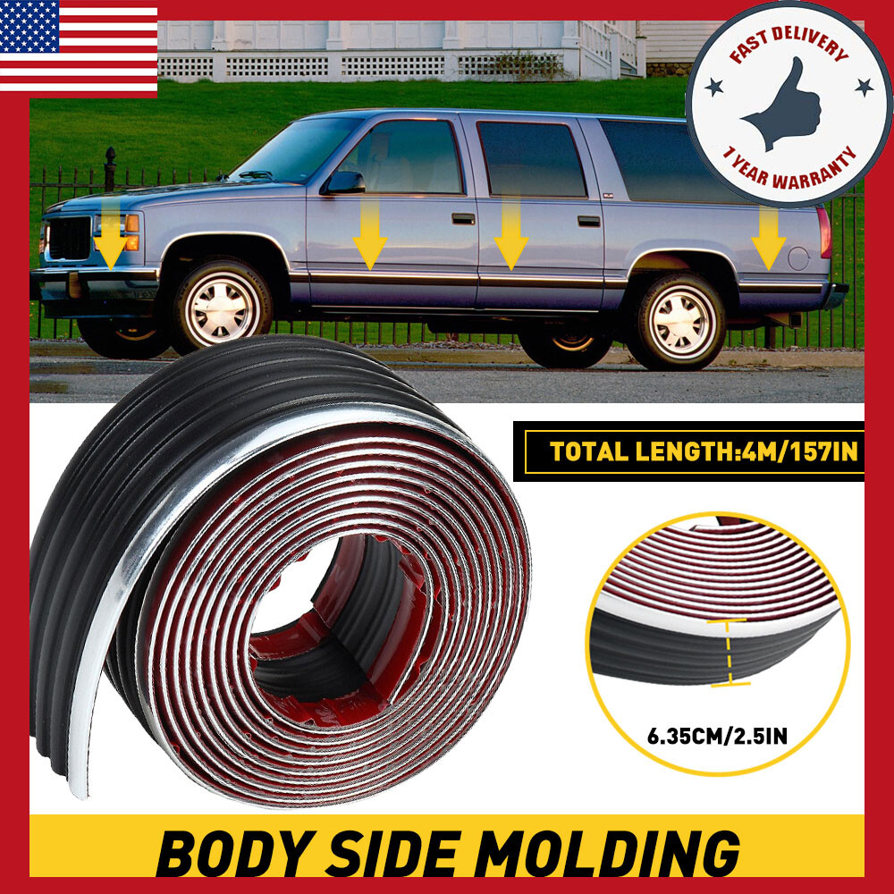 4M Body Molding Side Belt Exterior Protector Roll Fit Chevy GMC SUV's Truck