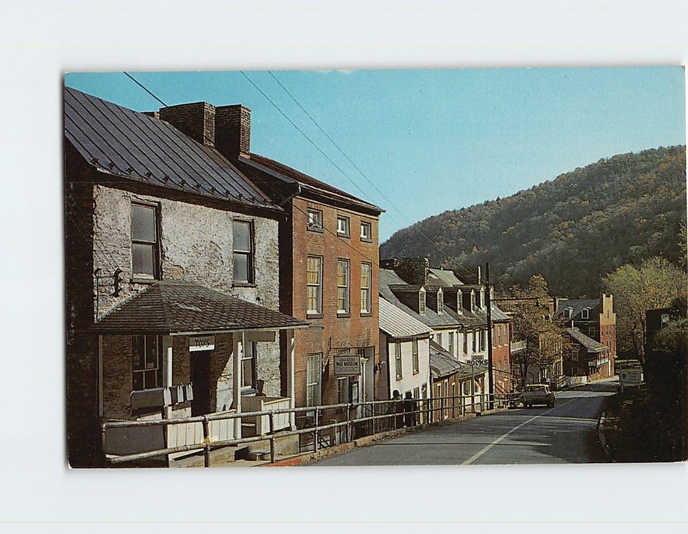 Postcard Historic High Street Harpers Ferry West Virginia USA