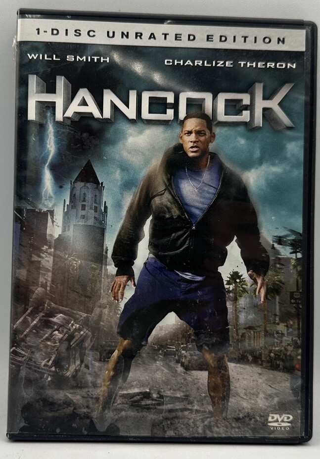 Hancock DVD  Unrated Edition Will Smith Charlize Theron Free Shipping 2008