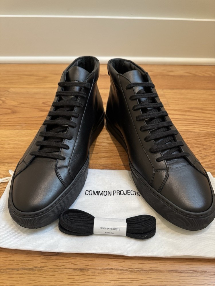 Common Projects Original Achilles Mid Black 1528 7547 US 10 EU 43-image