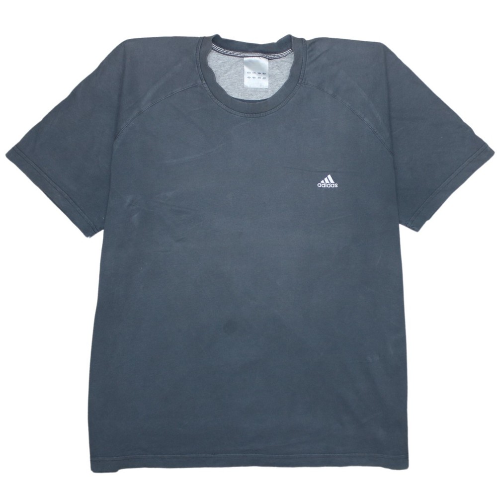 Adidas Mens T Shirt Navy Blue Jersey Crew Neck Small Logo Sports Training XL