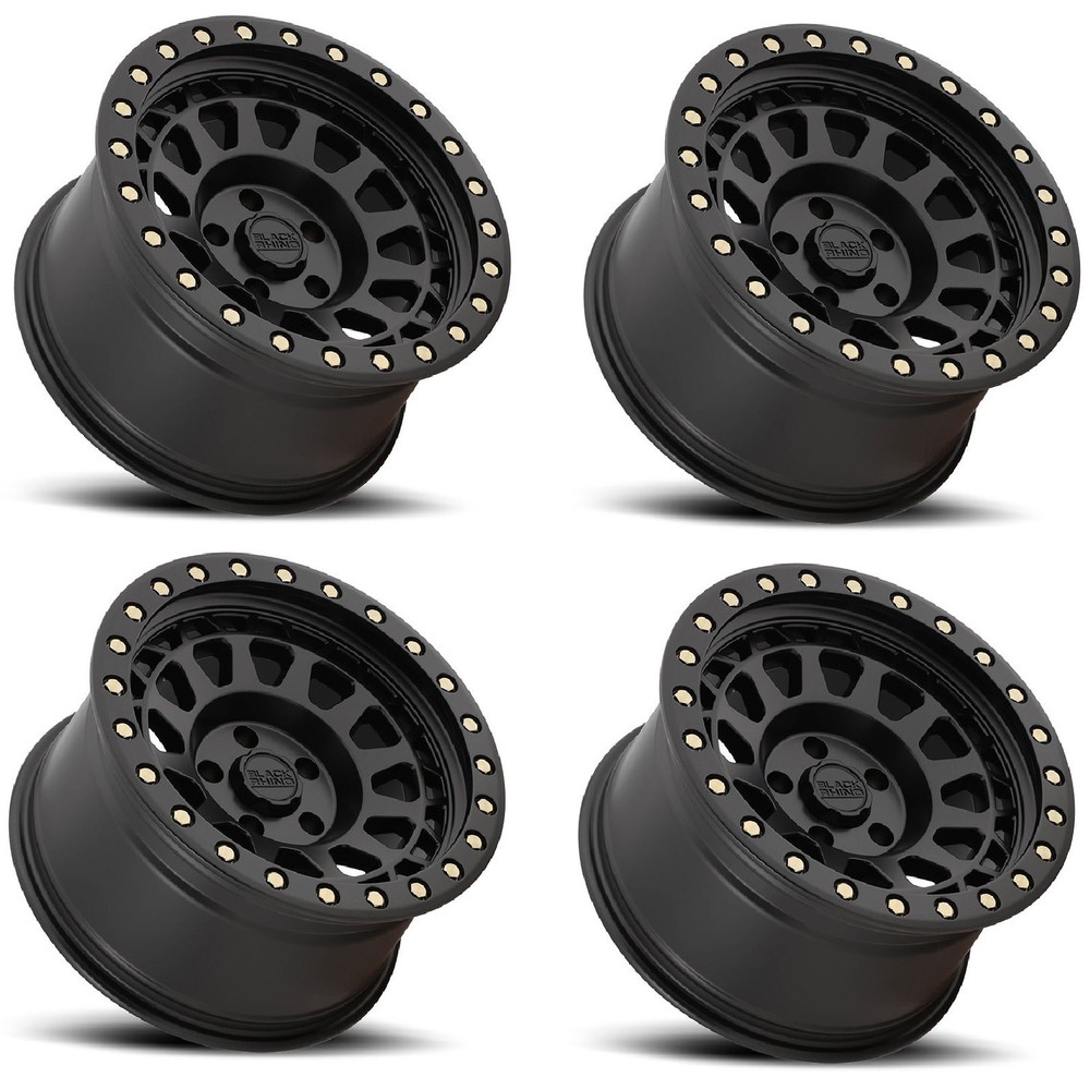 Black Rhino Set of 4 Primm 17x9 6x135 ET-0 Matte Black Rims 1790PRM006135M87