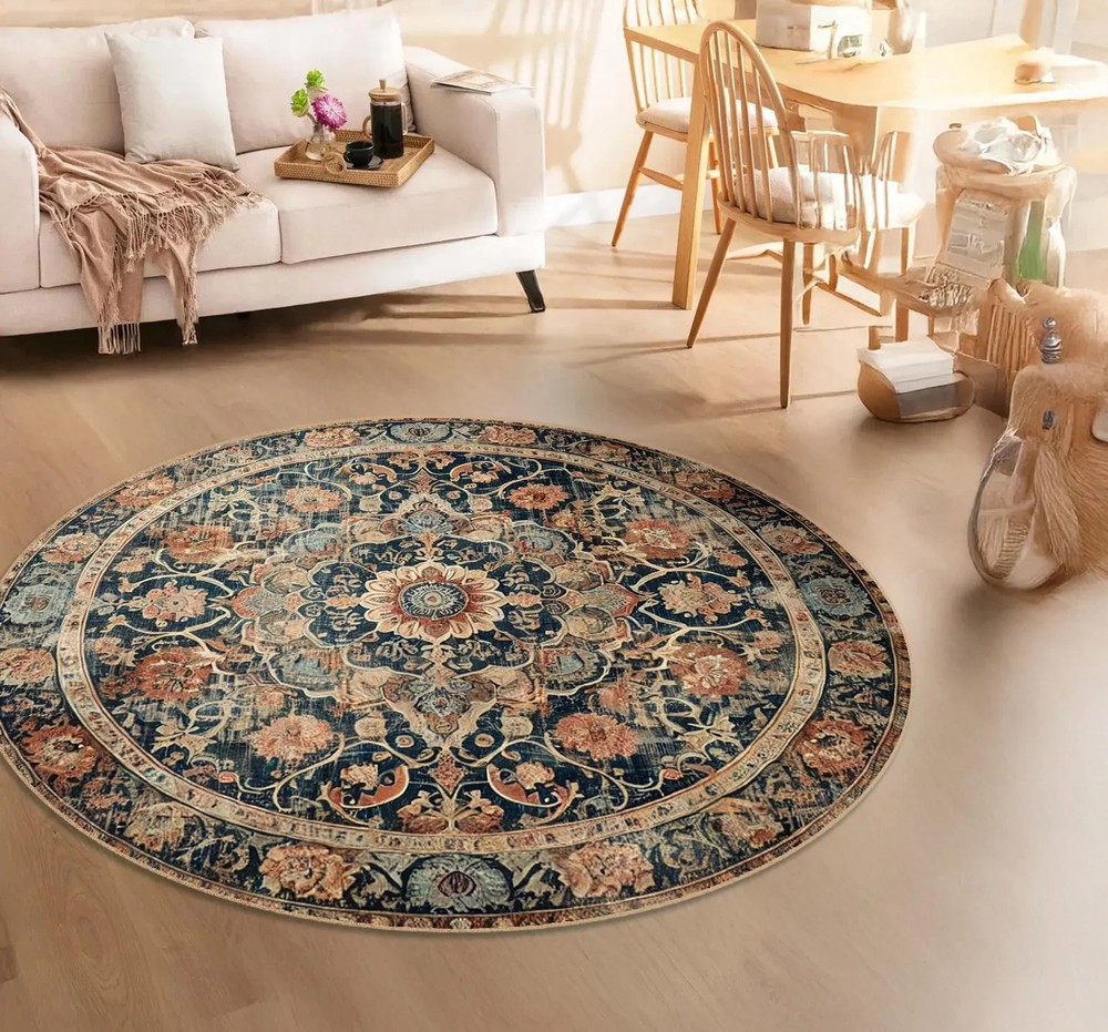 Minimalist Wool Round Rug | Hand Tufted Cozy Area Carpet