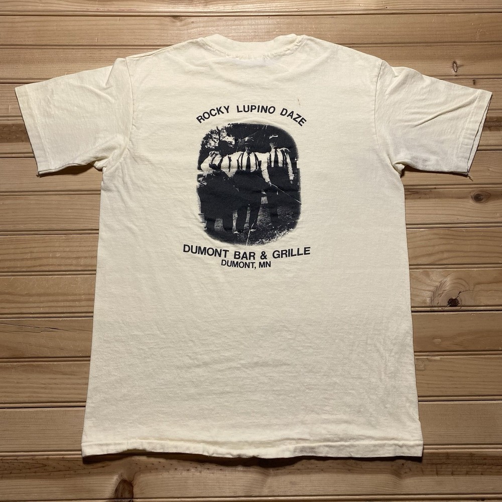 Vintage 80s Dumont Bar & Grille Minnesota Rocky Lupino Daze Shirt Size Medium
