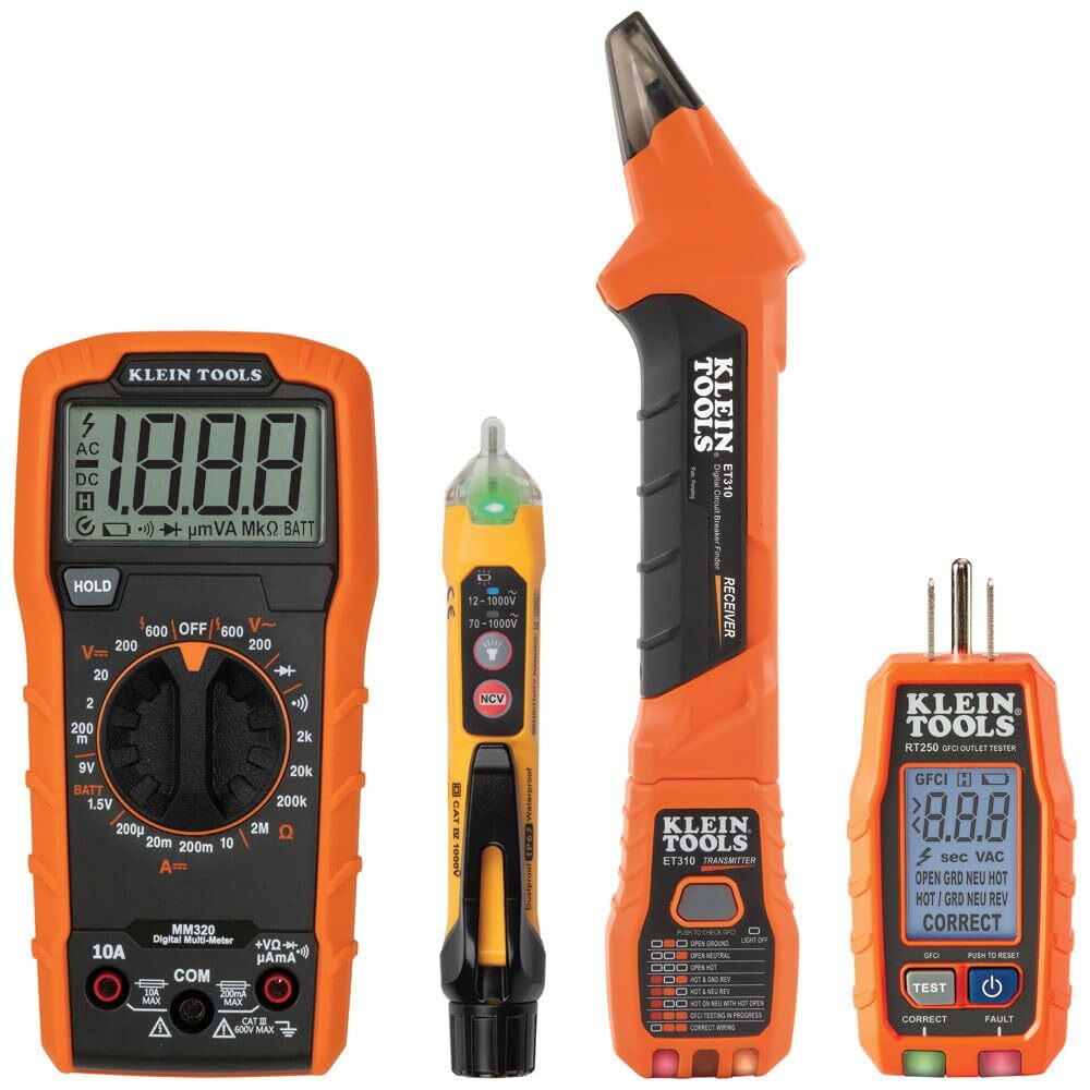 Klein Tools 80101 Circuit Breaker Finder Kit, GFCI Outlet and Receptacle Tester