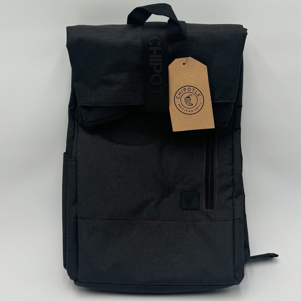 Chipotle Black Roll Top Laptop Backpack Sleeve 2023 NWT New