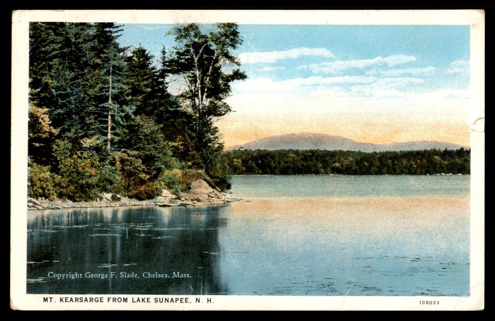 Postcard Mt. Kearsarge from Lake Sunapee NH