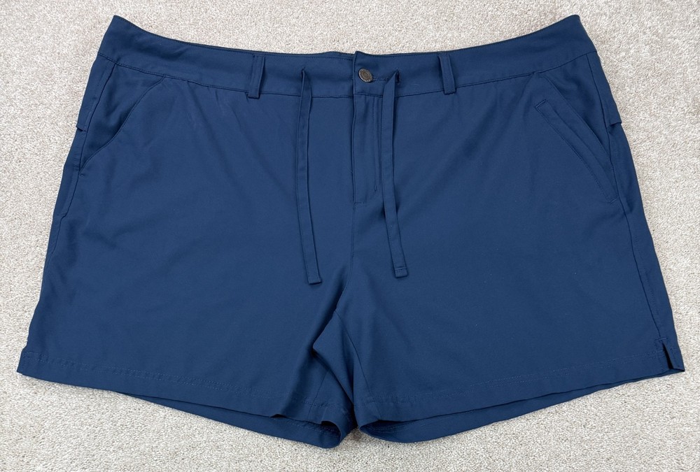 MAGELLAN Falcon Lake Women's Plus 2X Shorts Outdoors Hiking Blue Khaki 6
