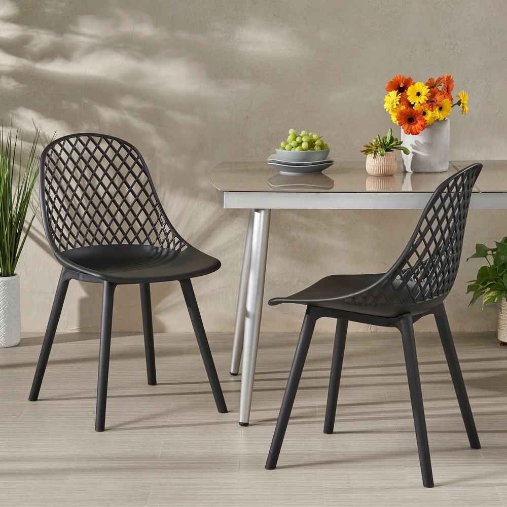 Modern Outdoor Lily Dining Chair Set for Patio & Garden