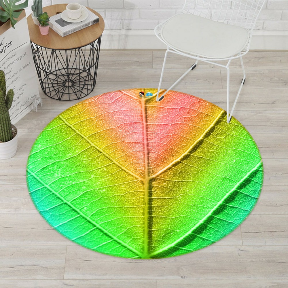 3D Color Leaves Texture NAO10378 Game Rug Mat Elegant Photo Carpet Mat Fay
