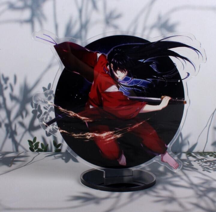 Anime Acrylic Inuyasha black hair big stand card PVC Figure New No Box toy 16cm