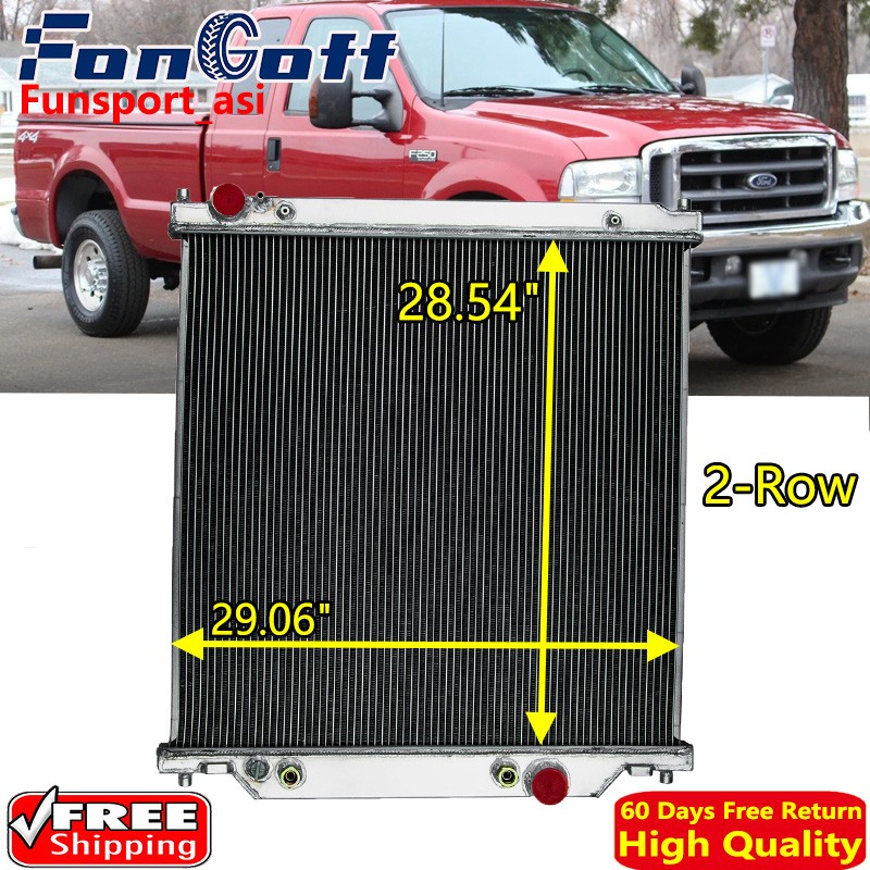 2 ROW Radiator Fits 2003-2007 06 Ford F-250 F-350 Diesel Turbo 6.0L Powerstroke