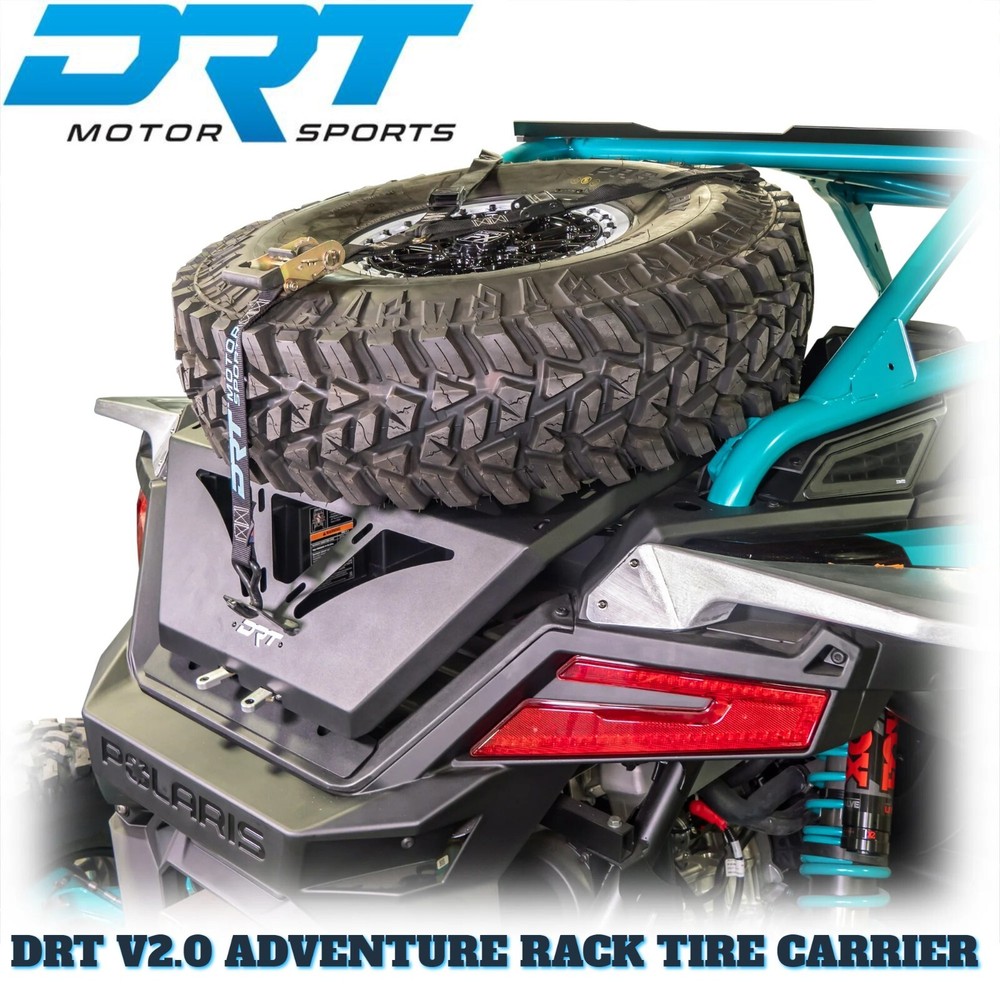 DRT Polaris V2.0 RZR Pro XP XP4 Pro R Turbo R Spare Tire Adventure Rack Carrier