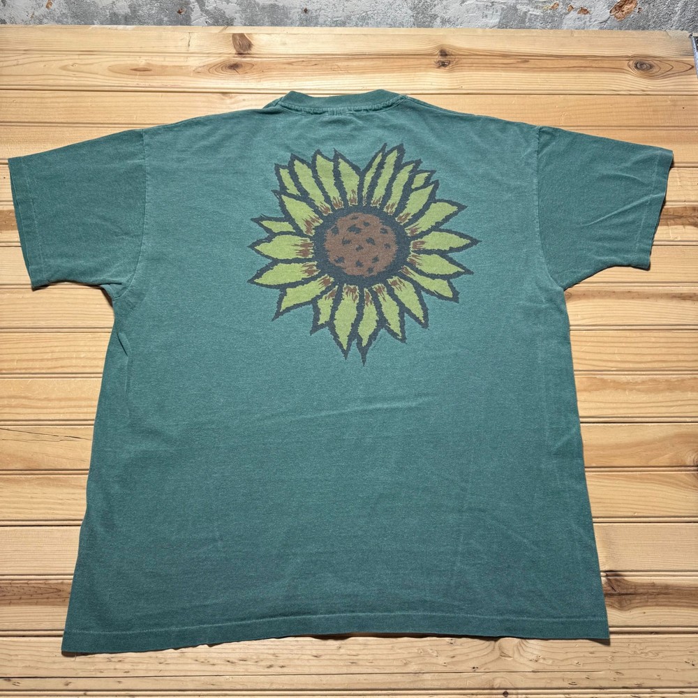 Vintage 90s Door County Sunflower Single Stitch Graphic T-Shirt USA Made Size XL